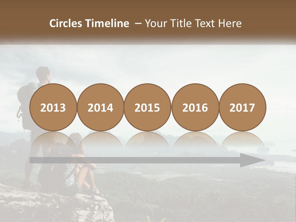 On The Top Of The Mountain PowerPoint Template