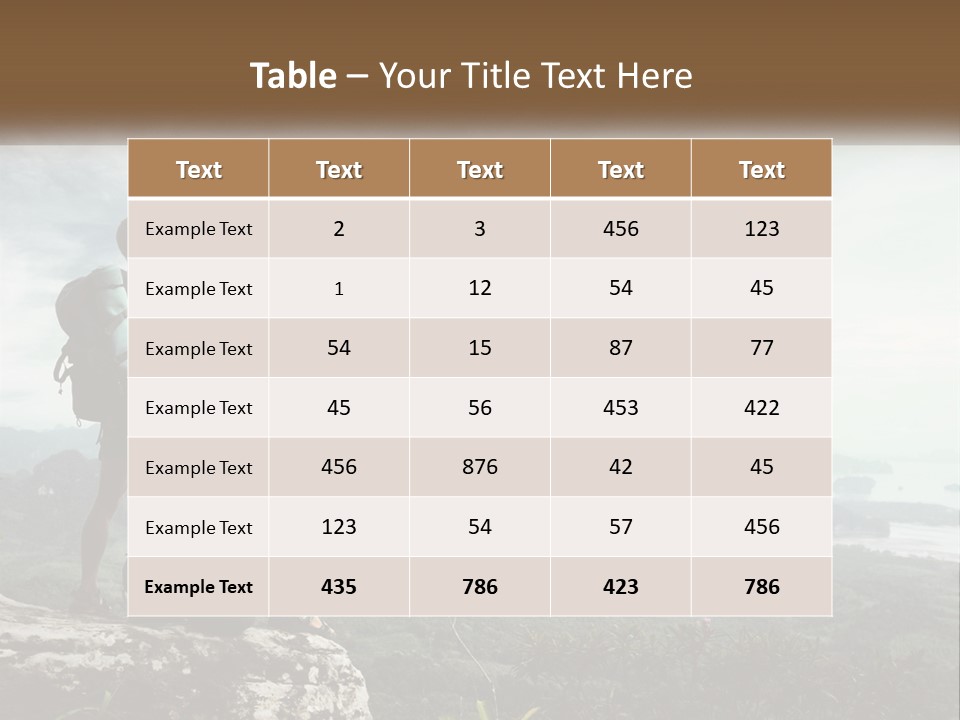 On The Top Of The Mountain PowerPoint Template