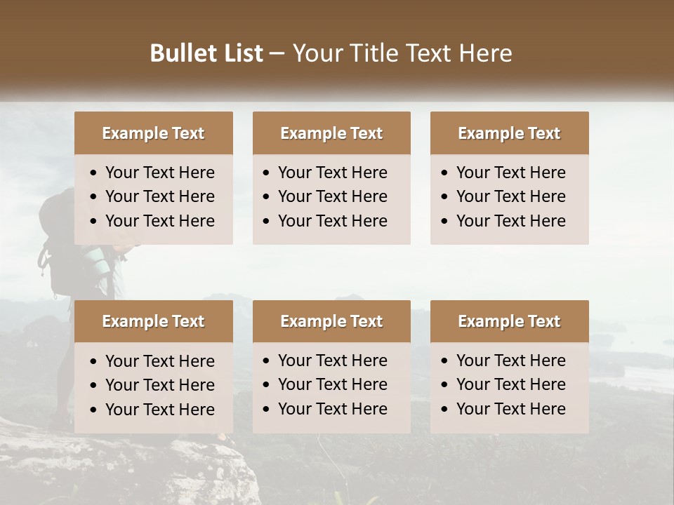 On The Top Of The Mountain PowerPoint Template