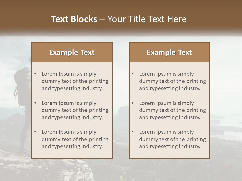 On The Top Of The Mountain PowerPoint Template
