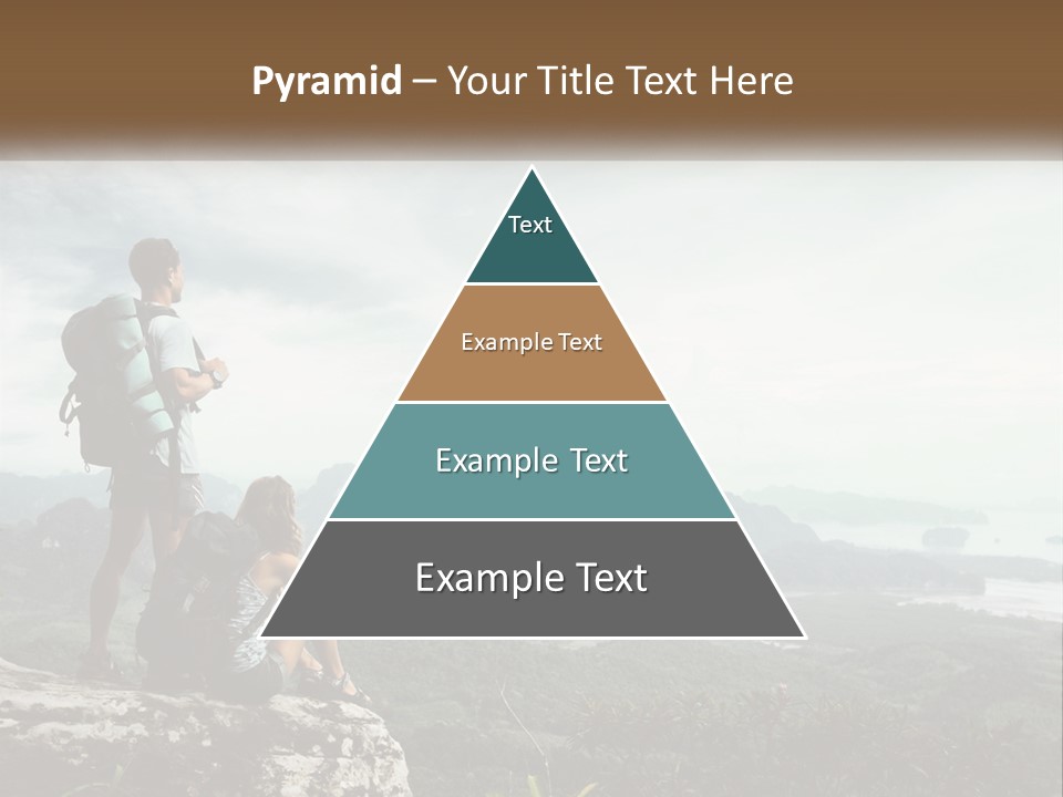 On The Top Of The Mountain PowerPoint Template