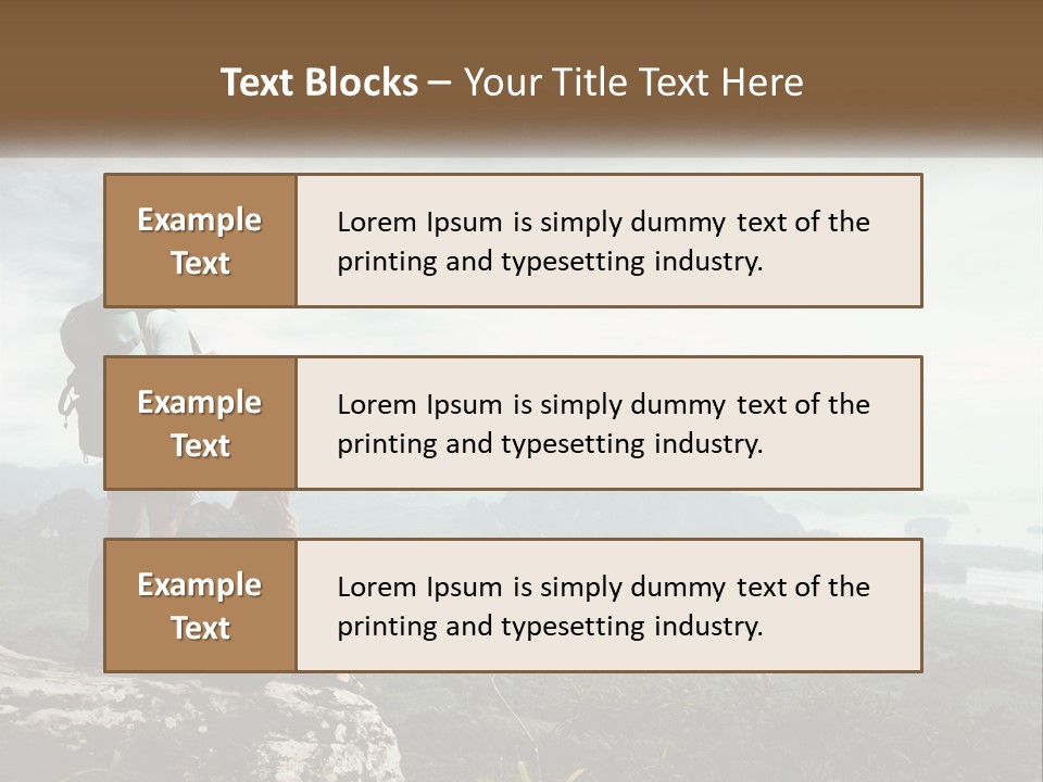 On The Top Of The Mountain PowerPoint Template