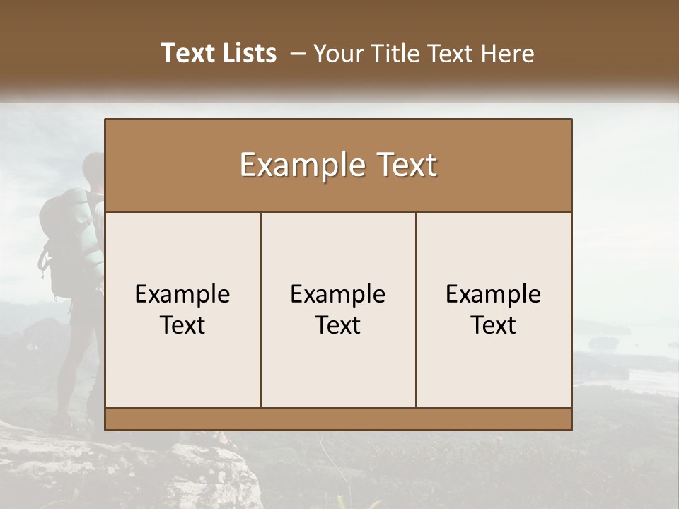 On The Top Of The Mountain PowerPoint Template