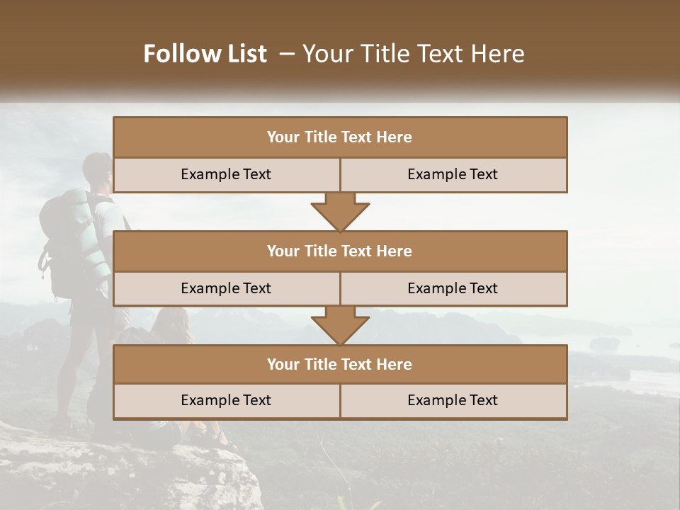 On The Top Of The Mountain PowerPoint Template