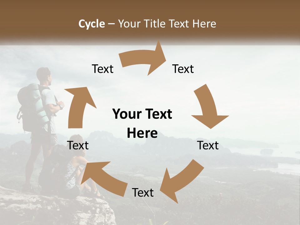 On The Top Of The Mountain PowerPoint Template