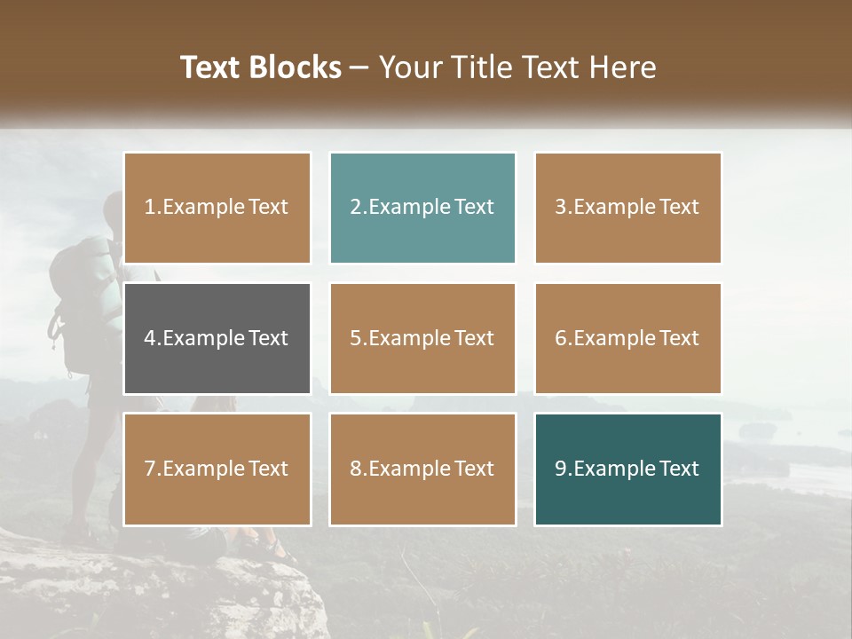On The Top Of The Mountain PowerPoint Template