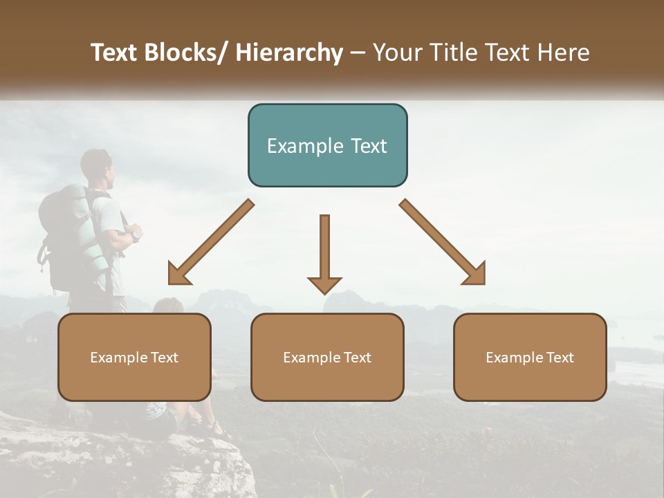 On The Top Of The Mountain PowerPoint Template