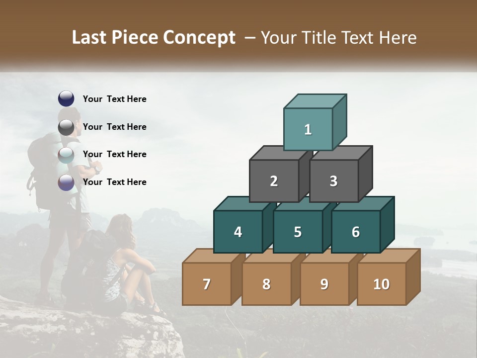 On The Top Of The Mountain PowerPoint Template