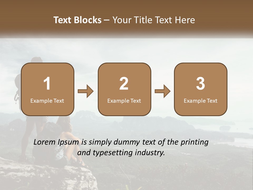 On The Top Of The Mountain PowerPoint Template