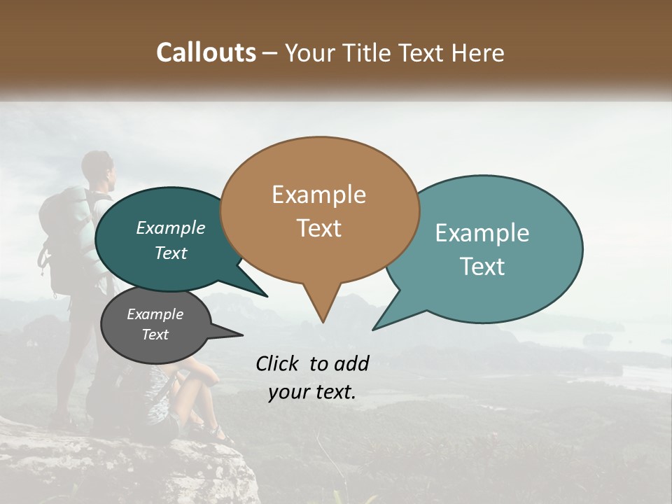On The Top Of The Mountain PowerPoint Template