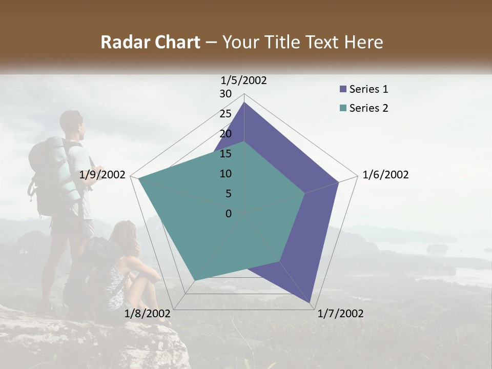 On The Top Of The Mountain PowerPoint Template