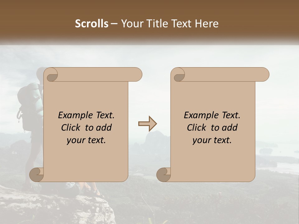 On The Top Of The Mountain PowerPoint Template