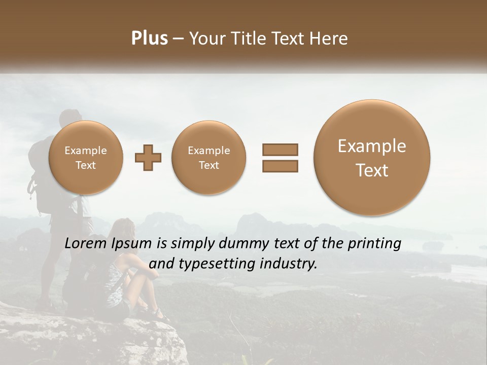 On The Top Of The Mountain PowerPoint Template
