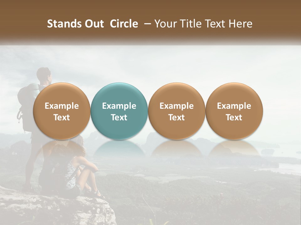 On The Top Of The Mountain PowerPoint Template