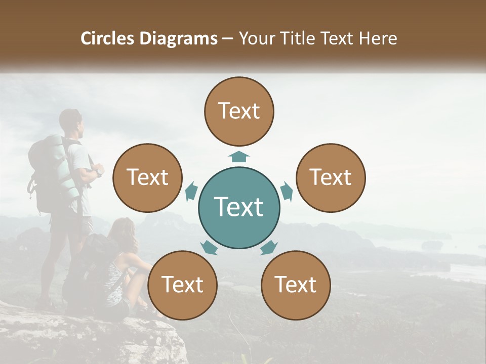 On The Top Of The Mountain PowerPoint Template