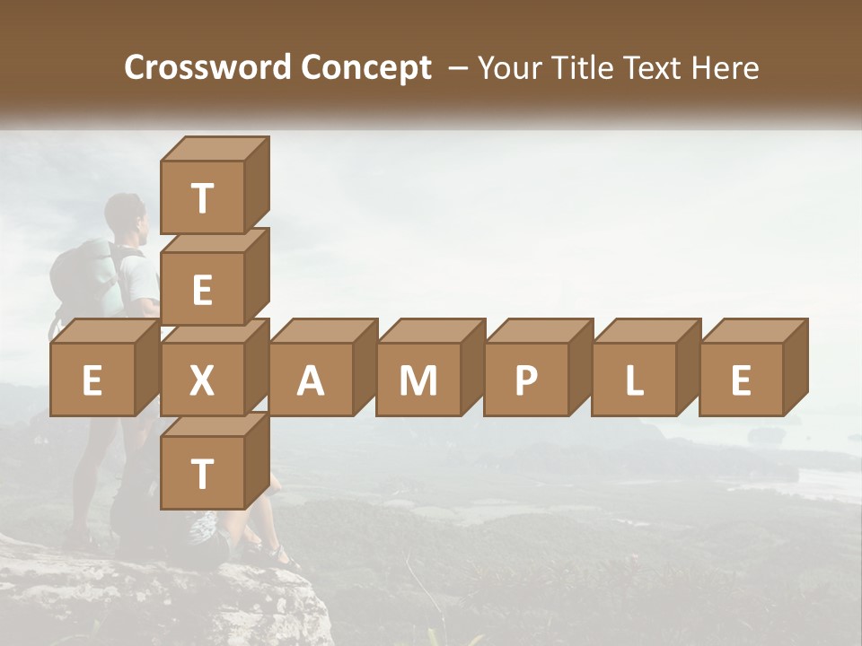 On The Top Of The Mountain PowerPoint Template