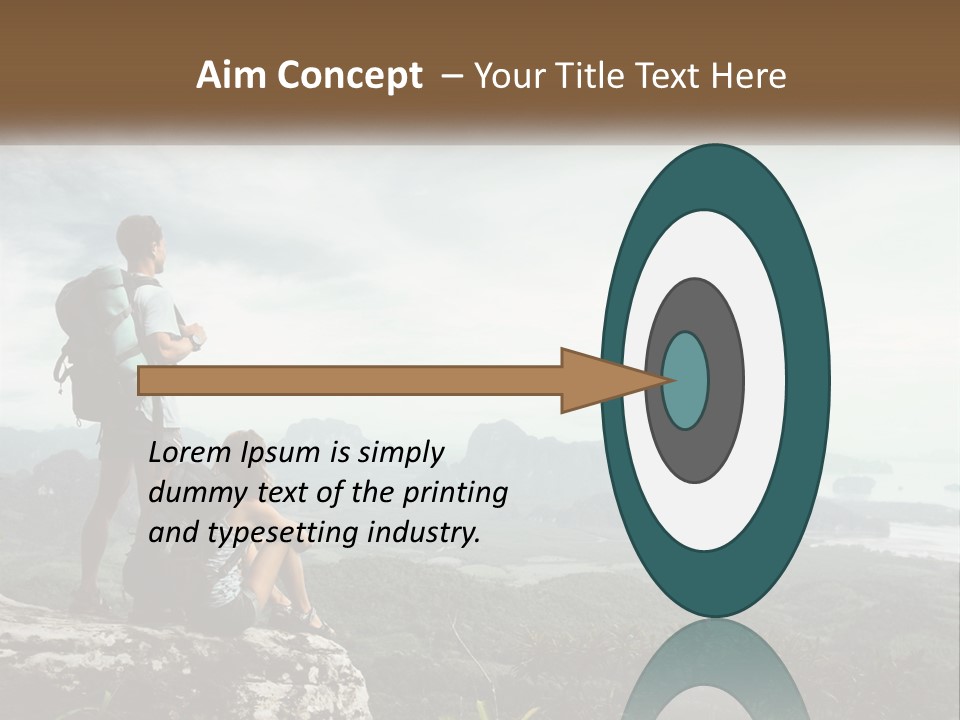 On The Top Of The Mountain PowerPoint Template