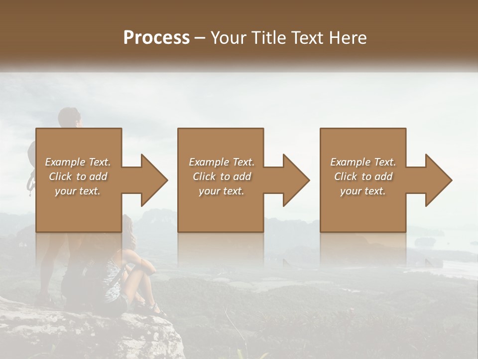 On The Top Of The Mountain PowerPoint Template