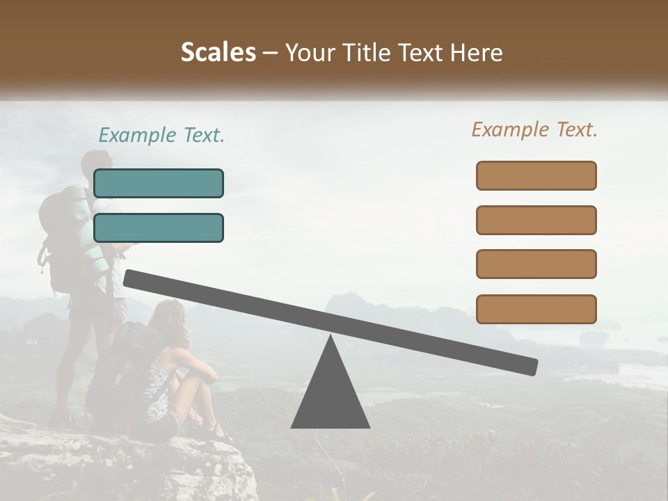 On The Top Of The Mountain PowerPoint Template
