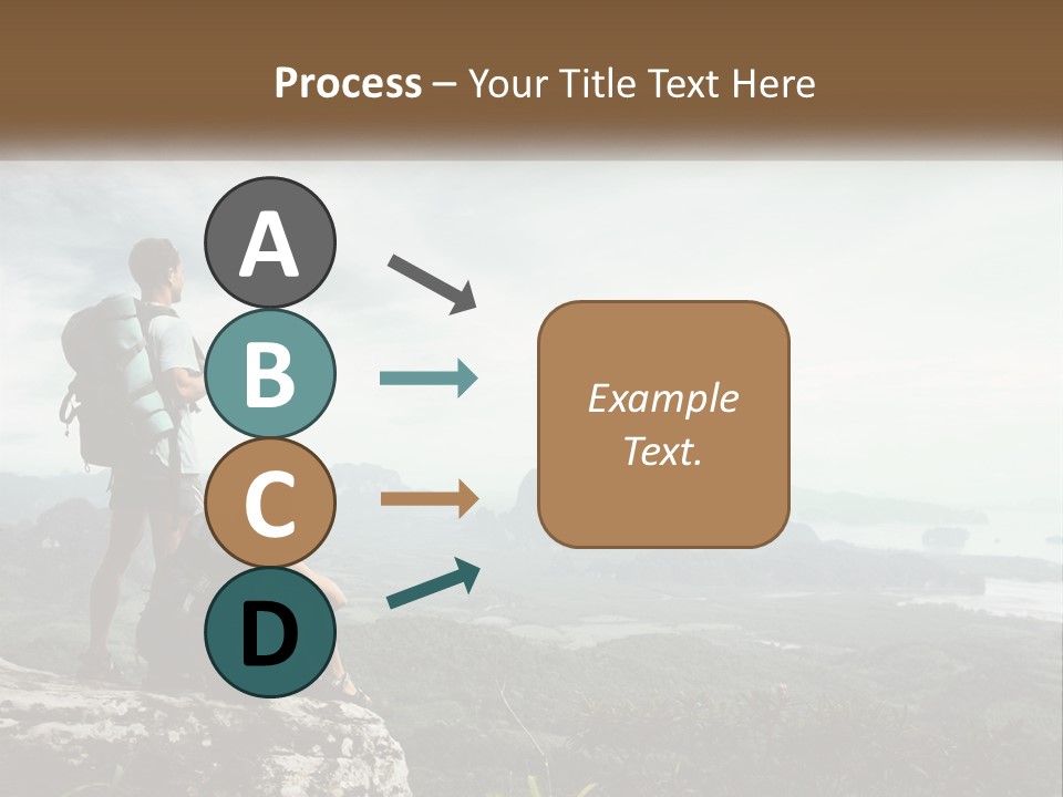 On The Top Of The Mountain PowerPoint Template