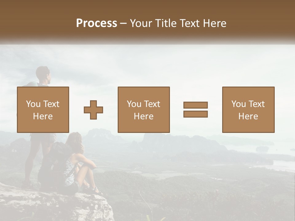 On The Top Of The Mountain PowerPoint Template