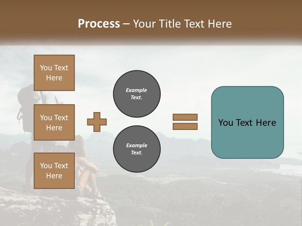 On The Top Of The Mountain PowerPoint Template