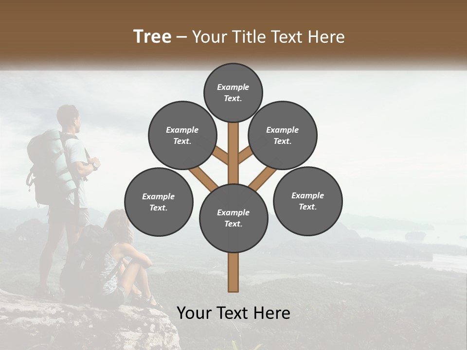 On The Top Of The Mountain PowerPoint Template