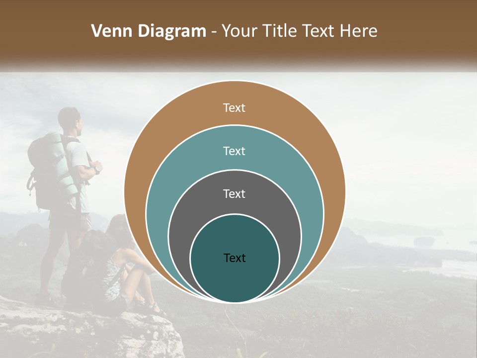 On The Top Of The Mountain PowerPoint Template