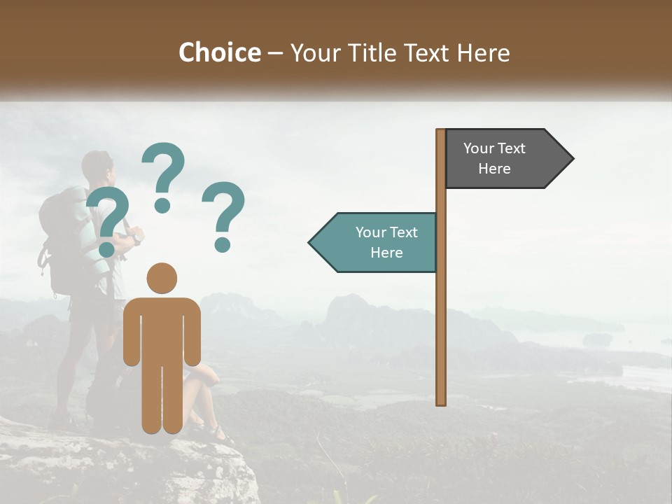 On The Top Of The Mountain PowerPoint Template