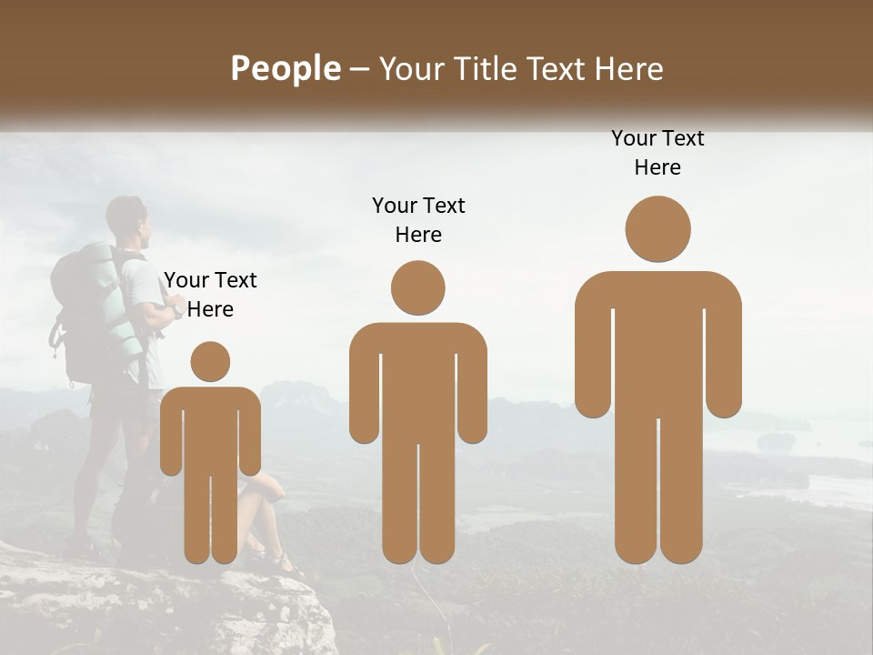 On The Top Of The Mountain PowerPoint Template