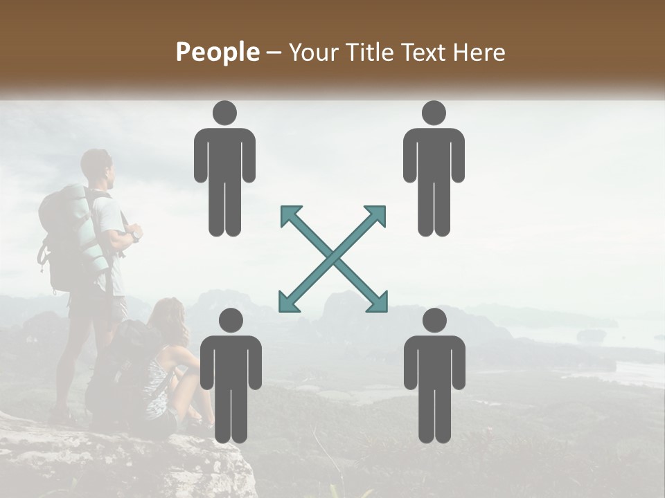 On The Top Of The Mountain PowerPoint Template