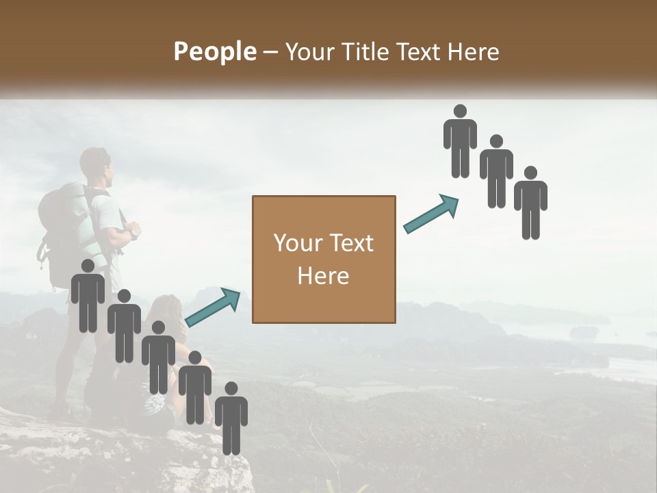 On The Top Of The Mountain PowerPoint Template