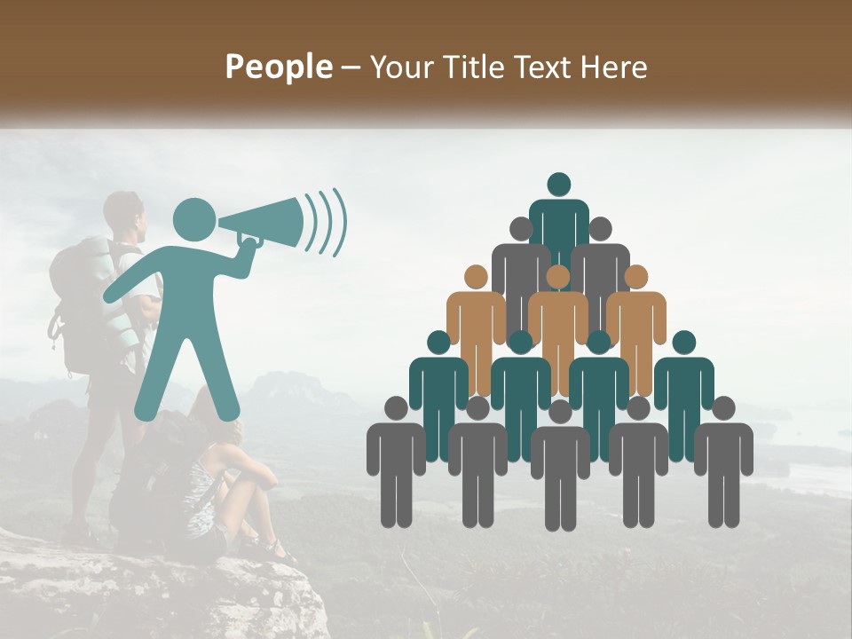 On The Top Of The Mountain PowerPoint Template