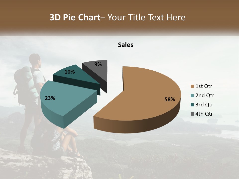 On The Top Of The Mountain PowerPoint Template