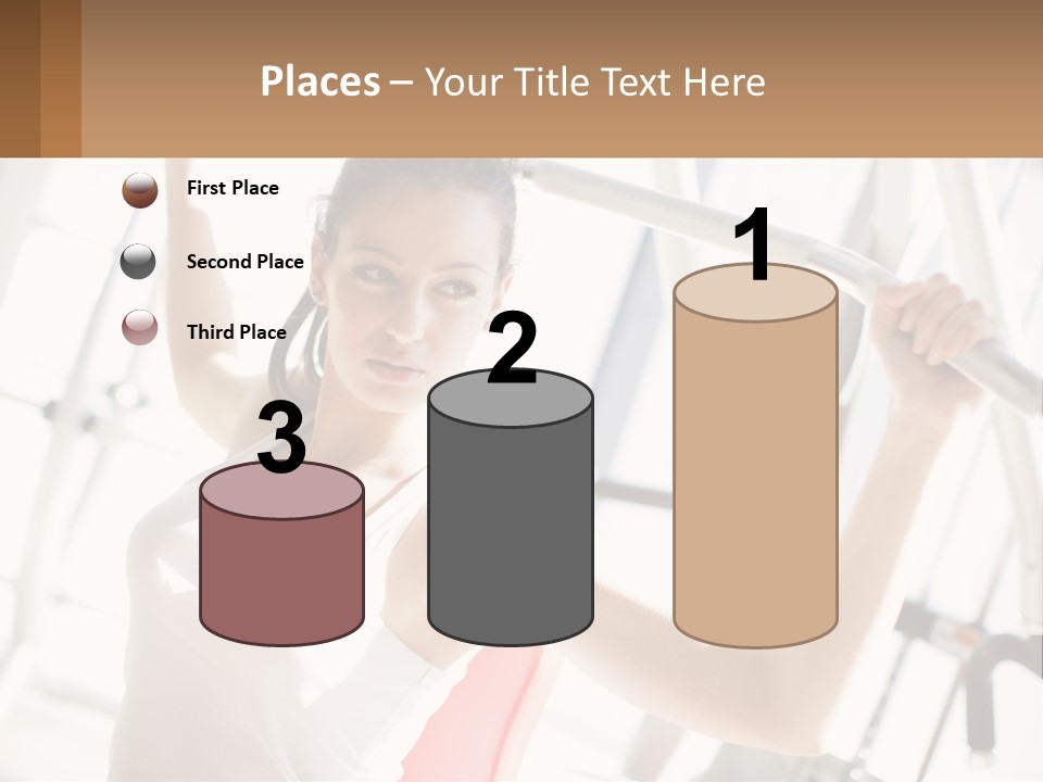 Girl In The Gym PowerPoint Template