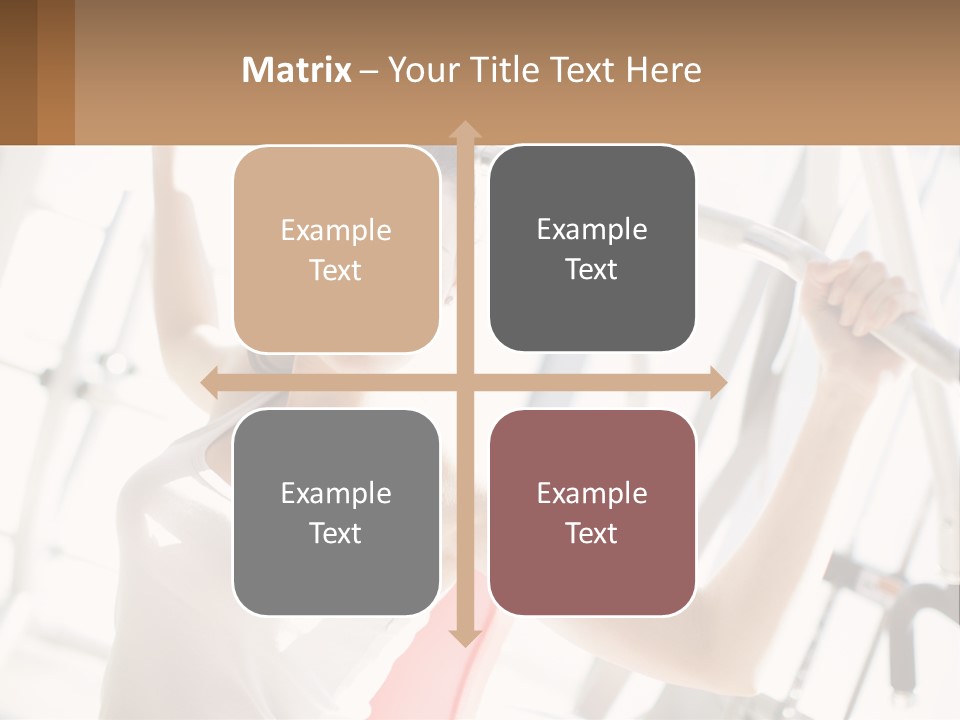 Girl In The Gym PowerPoint Template