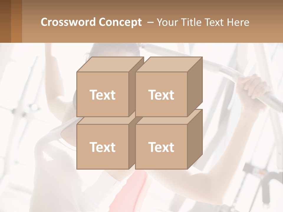 Girl In The Gym PowerPoint Template