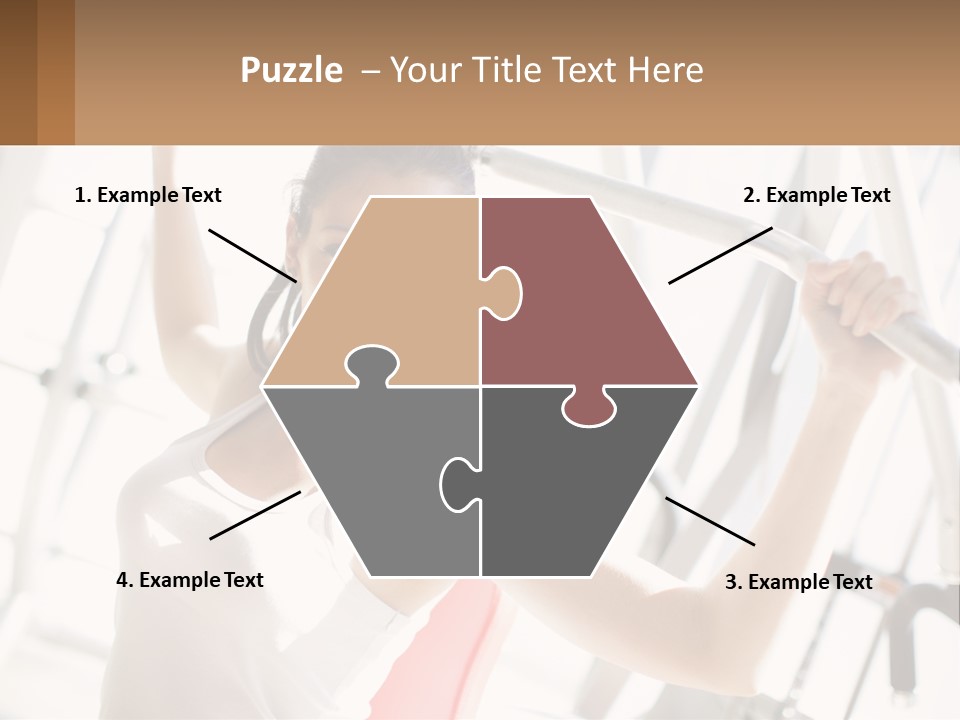 Girl In The Gym PowerPoint Template