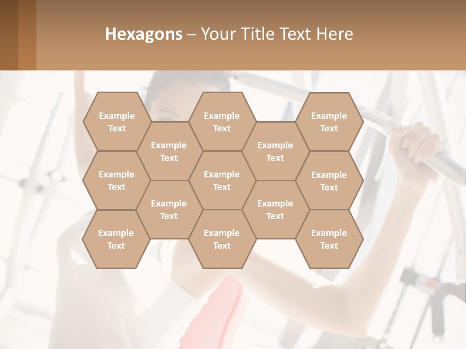 Girl In The Gym PowerPoint Template