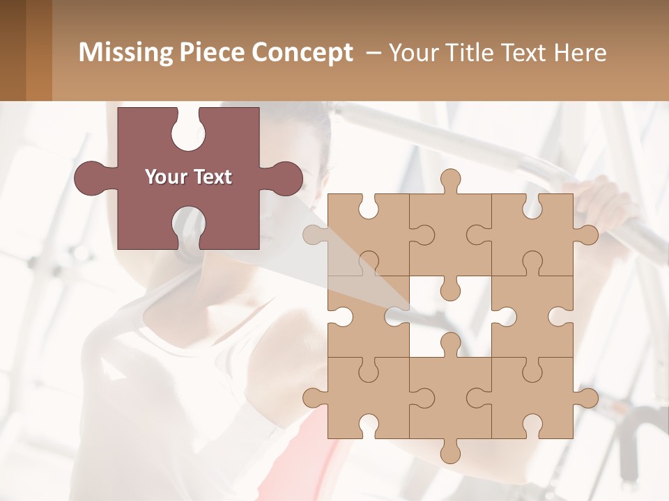 Girl In The Gym PowerPoint Template