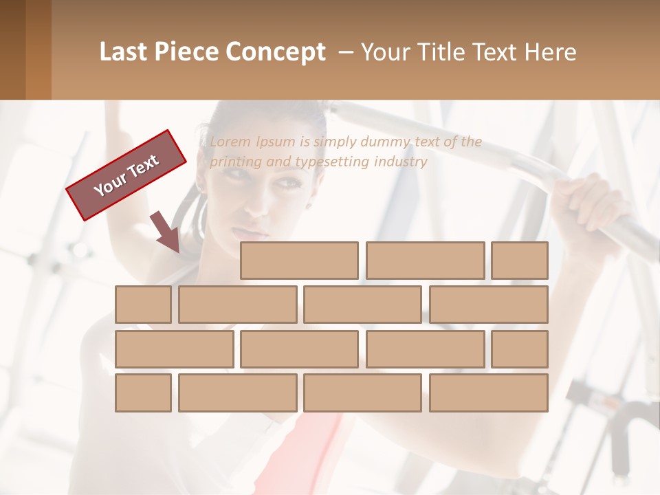 Girl In The Gym PowerPoint Template