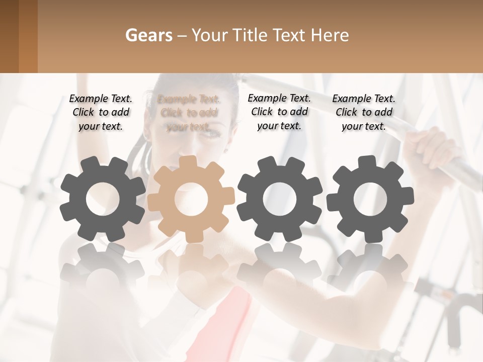 Girl In The Gym PowerPoint Template