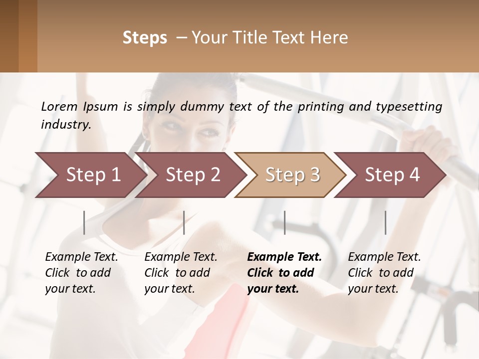 Girl In The Gym PowerPoint Template