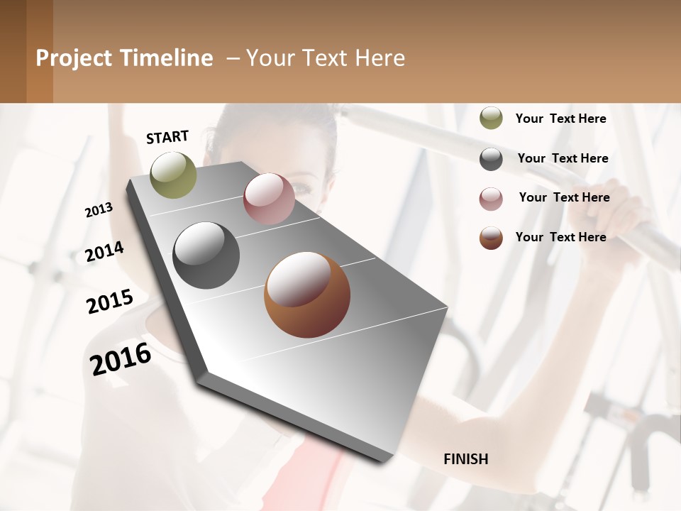 Girl In The Gym PowerPoint Template