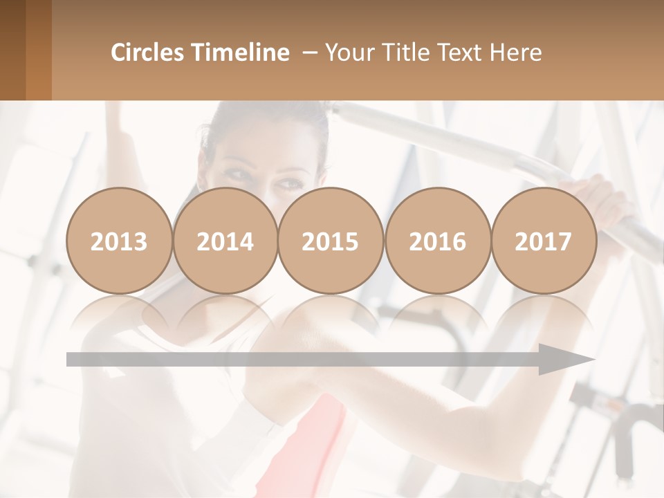 Girl In The Gym PowerPoint Template