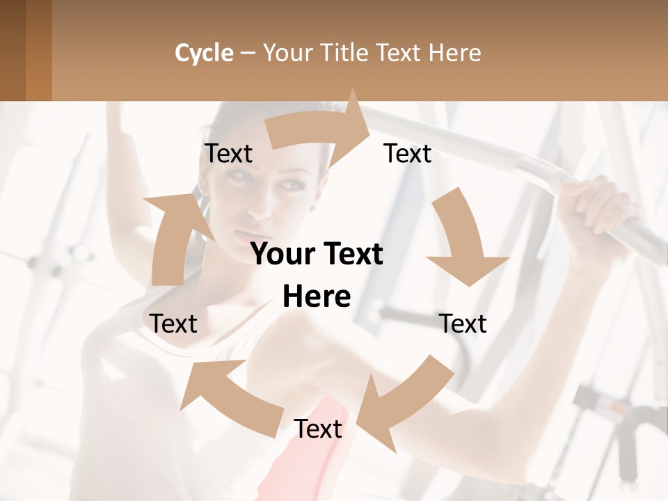 Girl In The Gym PowerPoint Template