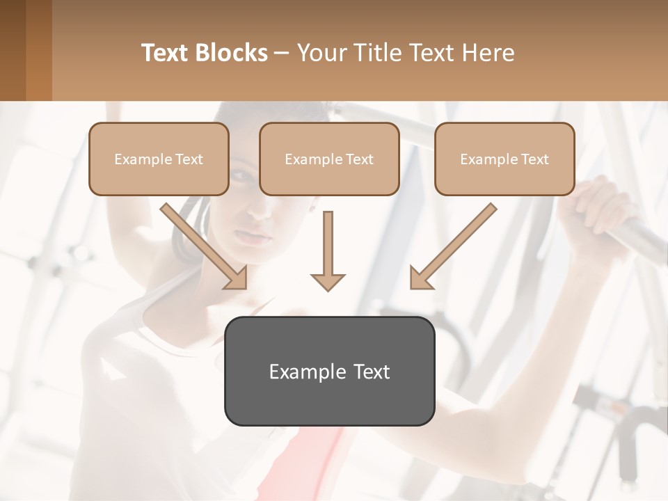 Girl In The Gym PowerPoint Template