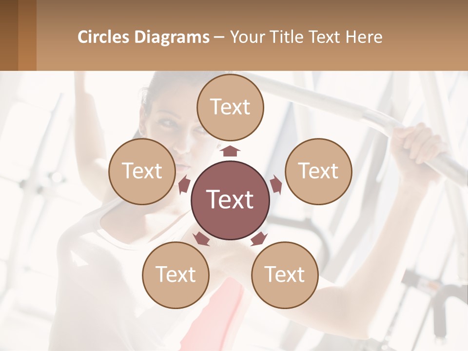 Girl In The Gym PowerPoint Template