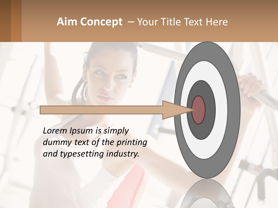 Girl In The Gym PowerPoint Template