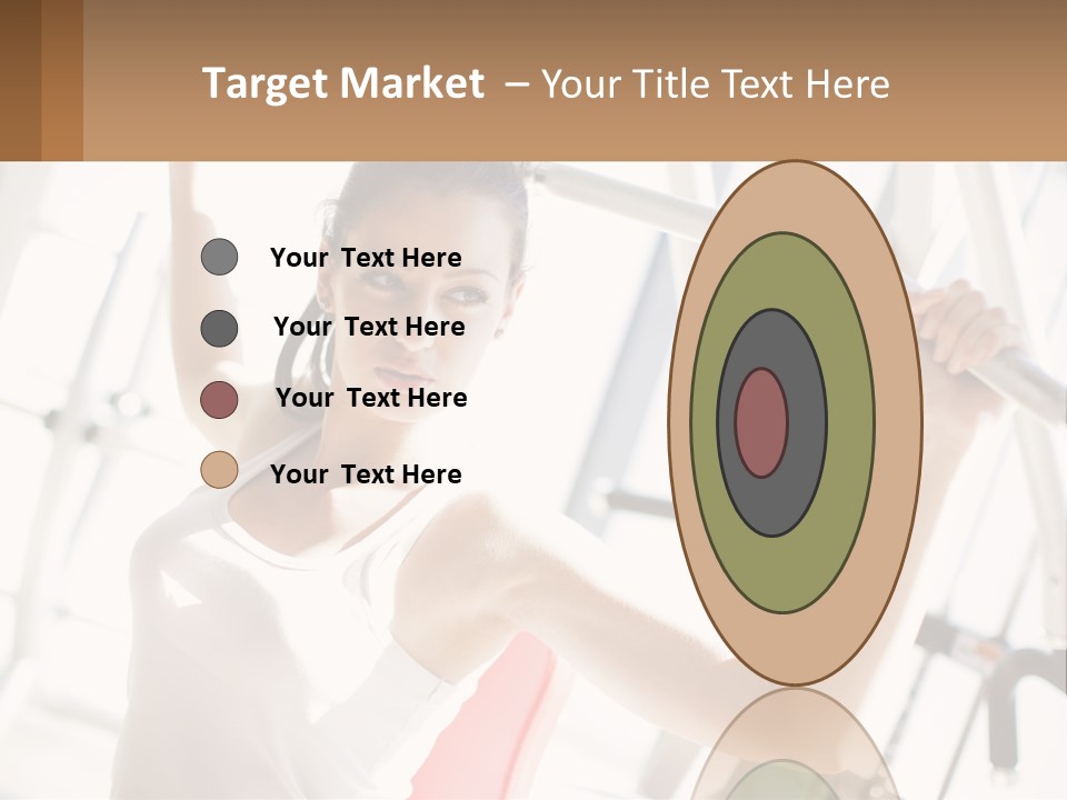 Girl In The Gym PowerPoint Template